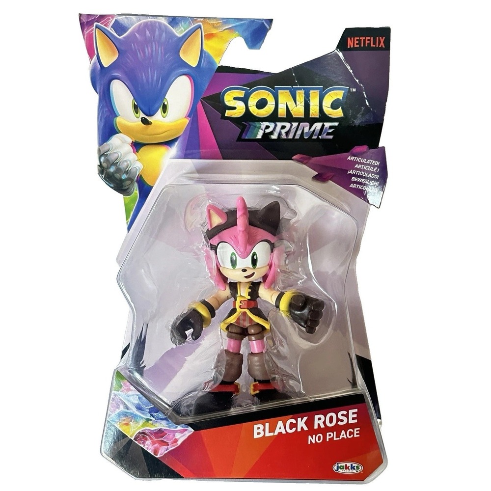 Jakks Pacific Netflix Sonic the hedgehog Prime Black Rose 5" Action Figure